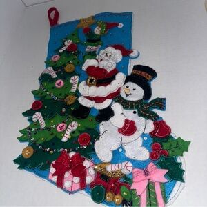 Beautiful bucilla  hand made stocking felt stocking